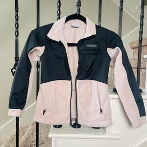 Columbia Kids' Black and Light Pink Puffer Jacket